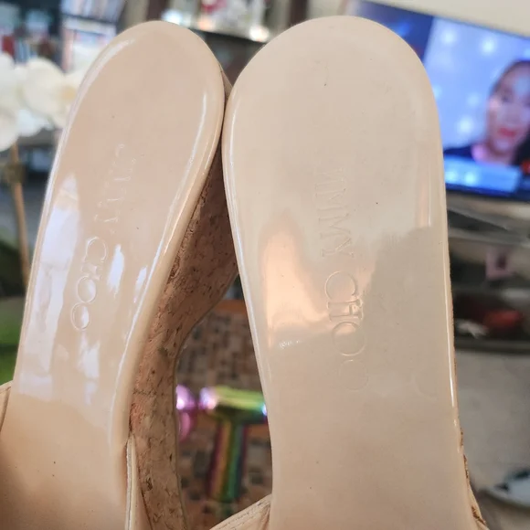 Jimmy Choo Panna patent leather slides size 39